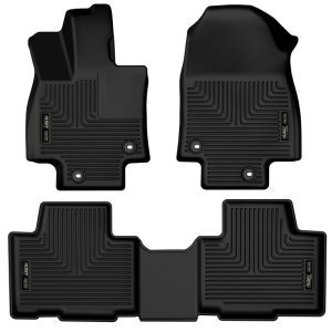 Toyota Grand Highlander Floor Liners - Front + 2nd Seat - Husky Liners - WeatherBeater - Black - 2024+